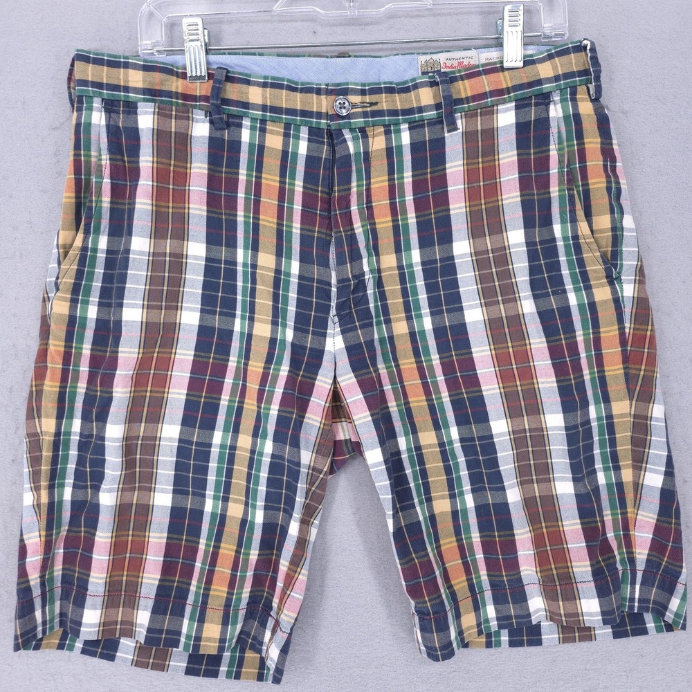 Polo Ralph Lauren Shorts Mens 32 Patchwork Madras Multicolor Classic Fit 10 Inch